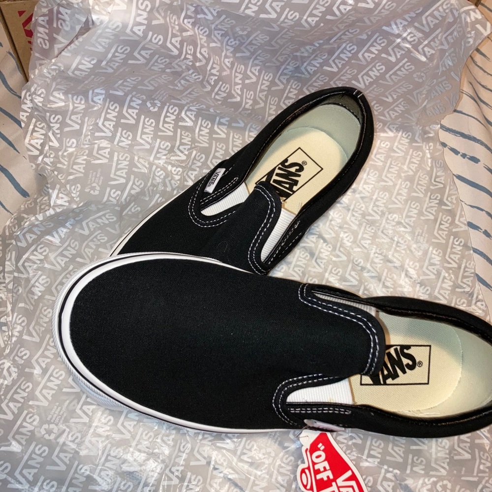 Black classic slip on vans